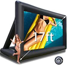 Photo 1 of Yimukaka 17FT Inflatable Movie Screen with Stand for Outside-Support Rear Projection-Stable Outdoor Frame-