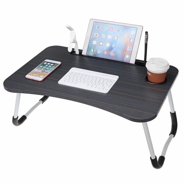 Photo 1 of *items shown NOT included* 
KWANSHOP Foldable Laptop Bed Table Tray with USB Ports and Cup Holder