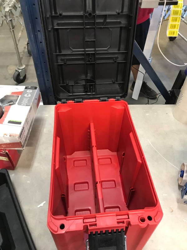 Photo 4 of *divider piece broken off, SEE last picture*
Milwaukee PACKOUT 10 in. Compact Portable Tool Box with Adjustable Dividers and Interior Storage Tray