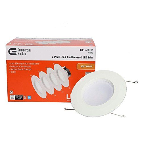 Photo 1 of *USED*
Commercial Electric 5/6 in. Matte White Integrated LED Recessed Trim 5-Ways (4-Pack)