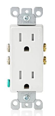 Photo 1 of *MISSING 5 outlets* 
Leviton Decora 15 Amp Tamper-Resistant Duplex Outlet, White (10-Pack)