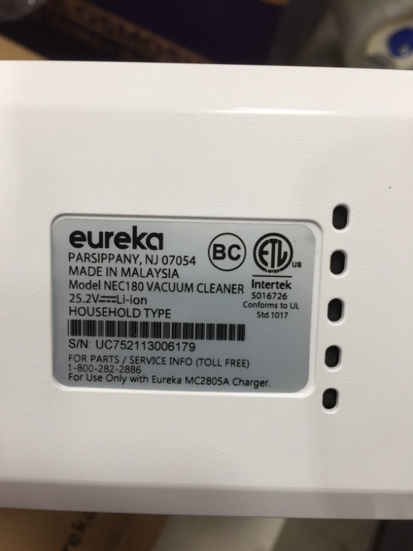 Photo 5 of *USED*
Eureka RapidClean Pro NEC180 - Vacuum Cleaner - Stick/handheld (2-in-1) - Bagless - 150 W - Cordless
