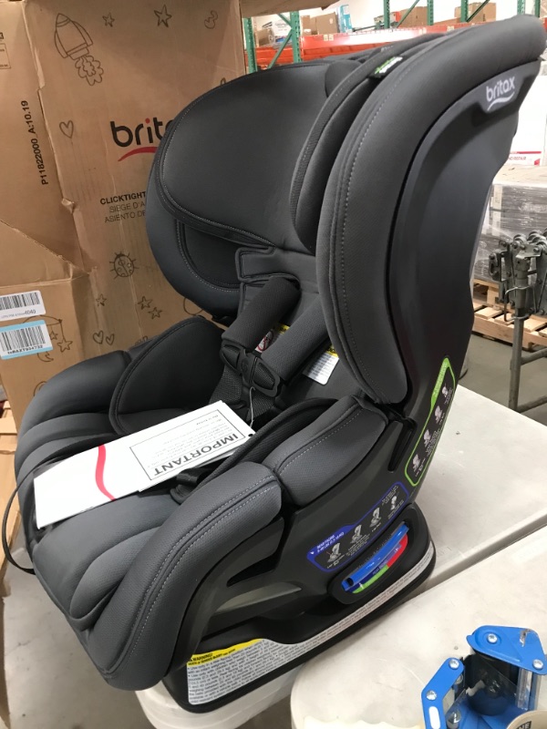 Photo 2 of Britax Boulevard ClickTight Convertible Car Seat, Cool N Dry Charcoal - Cooling & Moisture Wicking Fabric
