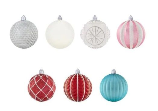 Photo 1 of 3.15 in. Multi Color Shatterproof Ornament Pack Seasonal Confections (60-Count)
