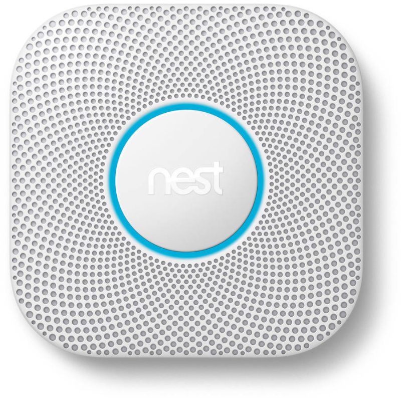 Photo 1 of Google Nest Protect Smoke and Carbon Monoxide Detector (Wired) - White
