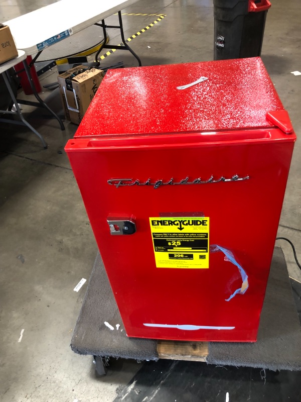 Photo 1 of Frigidaire Retro Bar Fridge Refrigerator with Side Bottle Opener, 3.2 cu. ft, Red