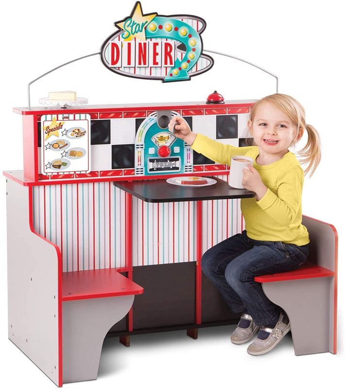 Photo 1 of **PARTS ONLY**
Melissa & Doug Double-Sided Wooden Star Diner Restaurant Play Space