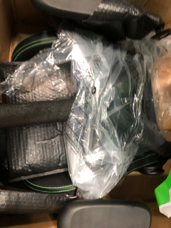 Photo 2 of **parts only** Razer Iskur Gaming Chair: Ergonomic Lumbar Support System - Multi-Layered Synthetic Leather - High Density Foam Cushions - Engineered to Carry - Memory Foam Head Cushion - Black/Green
