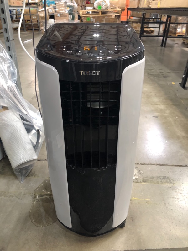 Photo 3 of 8,000 BTU Portable Air Conditioner Quiet, Remote Control, Built-In Dehumidifier, Fan-Cool Rooms Up to 300 sq. ft., Black
**BLOWS ICE COLD**LEAKS WATER**