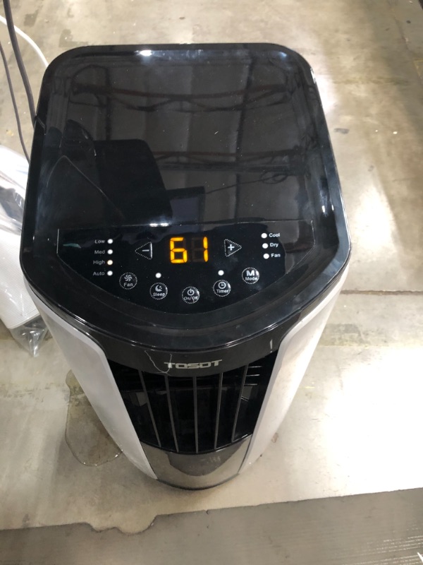 Photo 4 of 8,000 BTU Portable Air Conditioner Quiet, Remote Control, Built-In Dehumidifier, Fan-Cool Rooms Up to 300 sq. ft., Black
**BLOWS ICE COLD**LEAKS WATER**