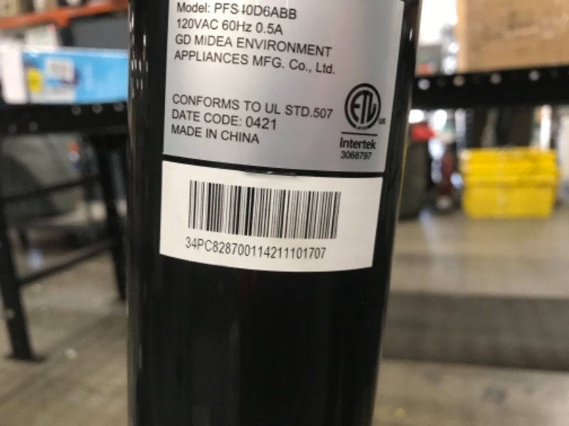 Photo 1 of Blades do not spin PARTS ONLY
PELONIS PFS40D6ABB DC Motor Ultra Quiet 16 Inch Pedestal Sleeping &Baby, High Energy Efficiency Standing Fan Speed, 12-Hour Timer, Remote Control, and
