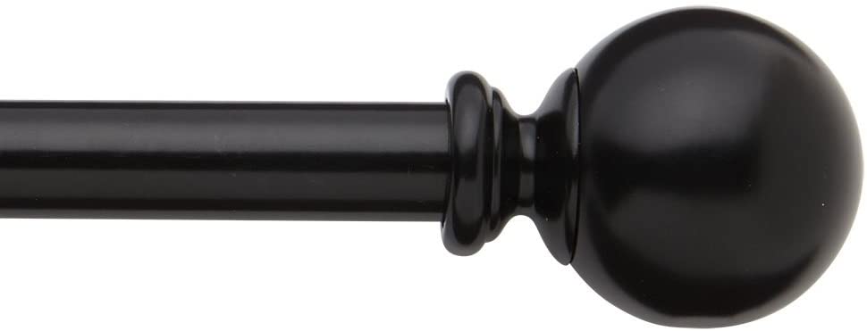 Photo 1 of 5/8" Ball Cafe Rod Set, 48-84", Glossy Black (1)