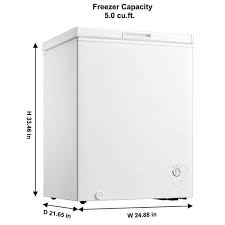 Photo 1 of 5 cu. ft. Manual Defrost Chest Freezer in White
