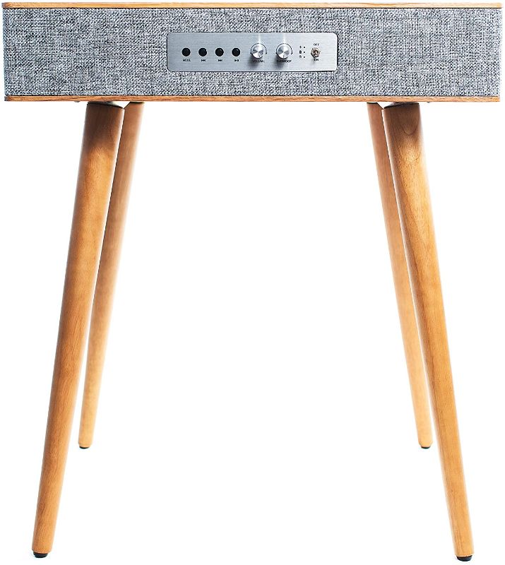 Photo 1 of Sierra Modern Home Classic Speaker Table with Built in Wireless Charging, Walnut
