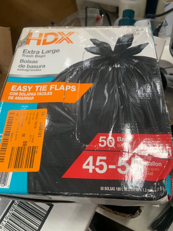 Photo 2 of 50 Gallon Wave Cut Extra Large Trash Bags (50-Count)
