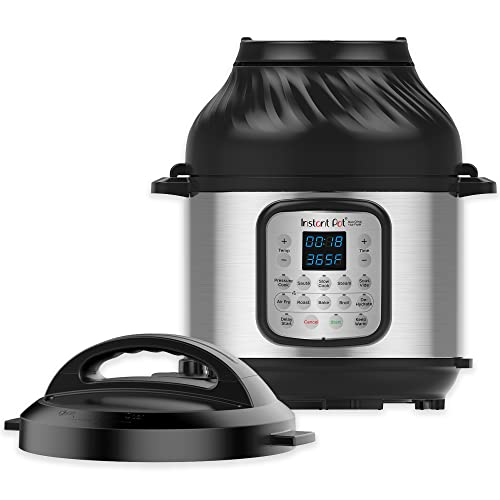 Photo 1 of Instant Pot Duo Crisp 11-in-1 Electric Pressure Cooker with Air Fryer Lid, 8 Quart Stainless Steel/Black, Air Fry, Roast, Bake, Dehydrate, Slow Cook, Rice Cooker, Steamer, Sauté
