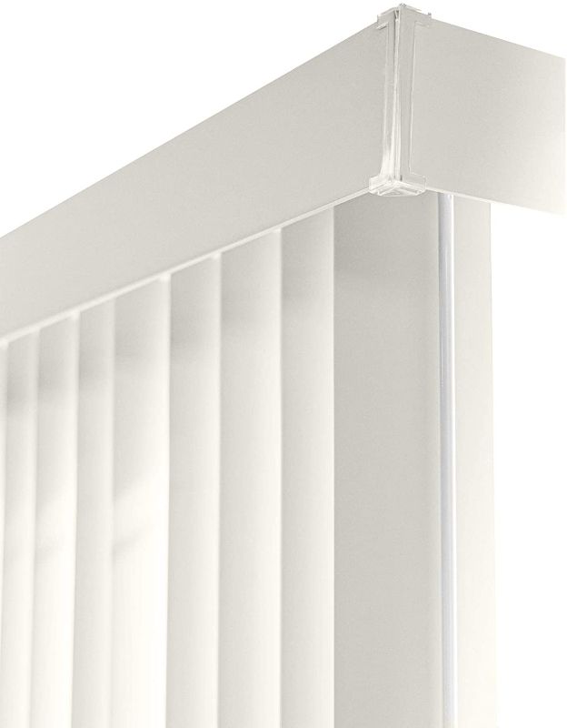 Photo 1 of *SEE last picture for damage* 
Chicology Cordless Vertical Blinds Patio Door or Large Window Shade, 78 W x 84 H, Oxford Alabaster Vinyl