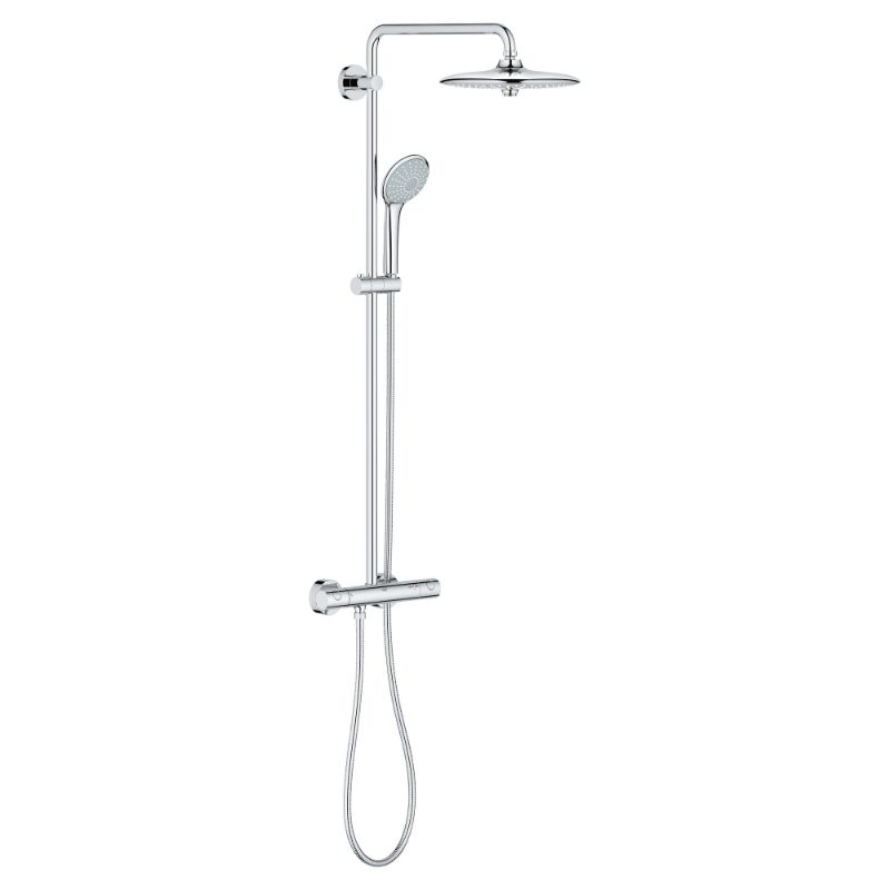Photo 1 of **incomplete*** 
GROHE Euphoria 3-Spray Thermostatic Shower System with Handheld Shower in StarLight Chrome