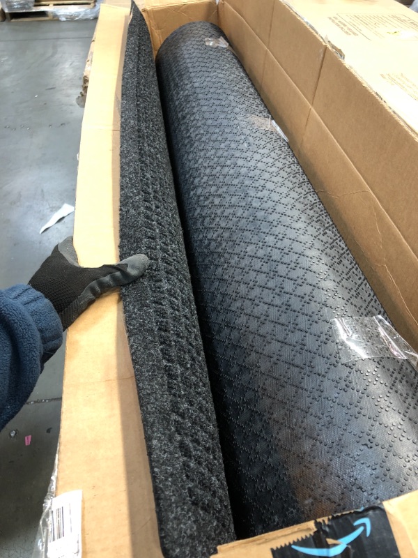 Photo 2 of *USED*
M+A Matting - 280540046 WaterHog Fashion Commercial-Grade Entrance Mat, Indoor/Outdoor Charcoal Floor Mat 6' Length x 4' Width, Charcoal 
