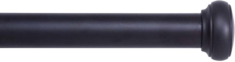 Photo 1 of *MISSING hardware*
Kenney KN90001 Weaver Outdoor Window Curtain Rod, 72-144", Black
