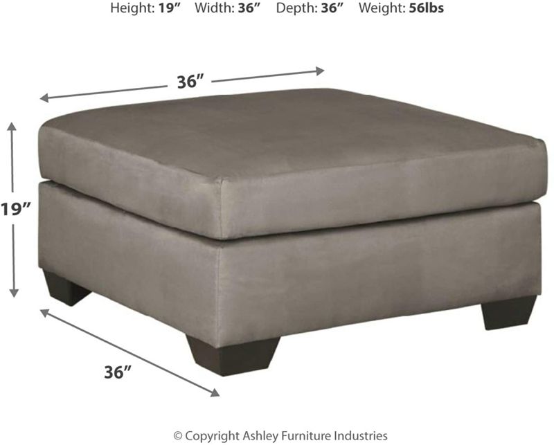 Photo 1 of *MISSING feet*
Signature Design by Ashley - Darcy Contemporary Oversized Accent Ottoman, Cobblestone
