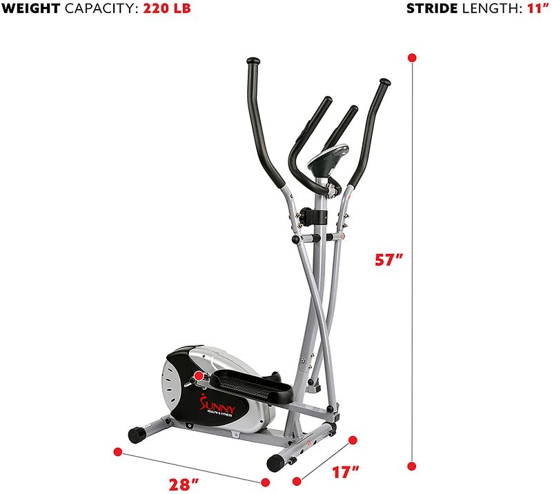 Photo 1 of *USED*
*SEE last pictures for damage* 
Sunny Health & Fitness SF-E905 Magnetic Elliptical Bike