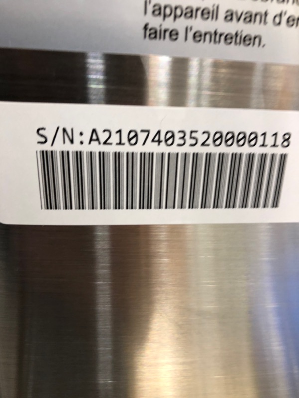 Photo 1 of EFIC452-SS 40 Lbs Ice Maker, Silver
