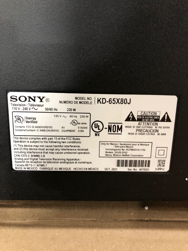 Photo 2 of Sony X80J 65 Inch TV: 4K Ultra HD LED Smart Google TV with Dolby Vision HDR and Alexa Compatibility KD65X80J- 2021 Model
