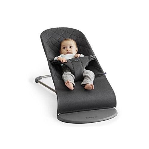 Photo 1 of BABYBJÖRN Bouncer Bliss, Quilted Cotton, Anthracite (Slate Grey)
