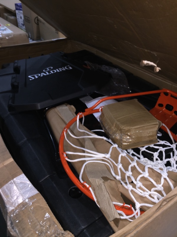 Photo 1 of **PARTS ONLY**STOCK PHOTO NOT EXACT- Spalding Pro Slam Portable NBA 54" Angled Pole Backboard Basketball System, BLACK