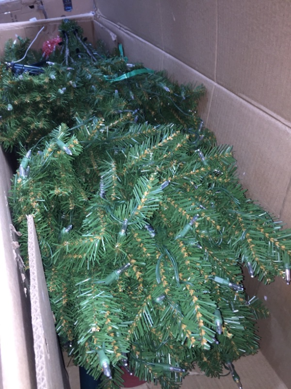 Photo 3 of 7.5' National Tree Company Pre-Lit Artificial Full Christmas Tree, Green