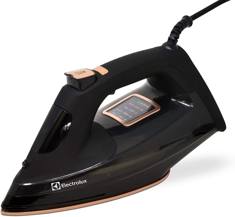 Photo 1 of Electrolux SteadySteam Professional Steam Iron for Clothes - Even Heat Nonstick Ceramic Sole Plate, 1650 Watt Continuous Steam, 4 Temperature Settings with LCD Screen,
