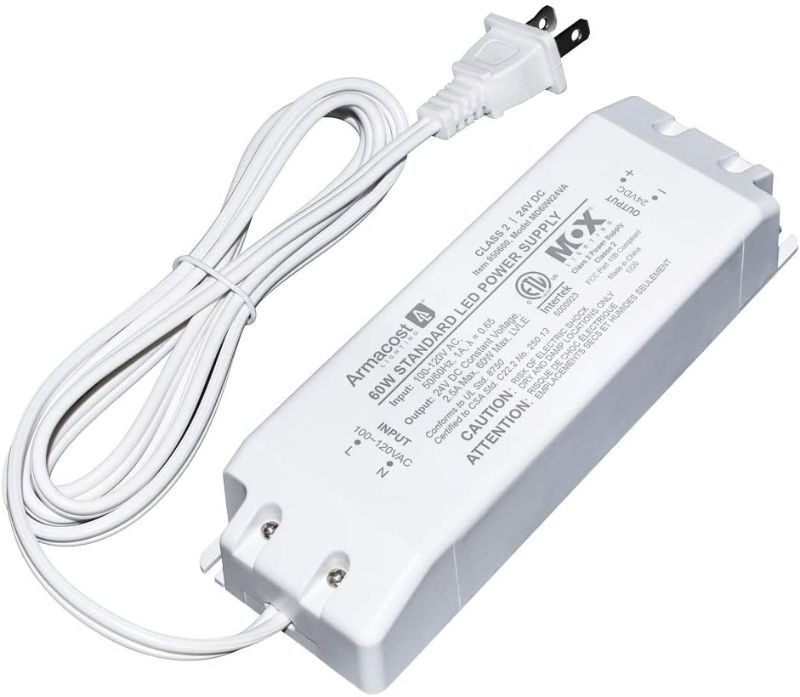 Photo 1 of Armacost Lighting 850600 24 Volt LED Power Supply, 60 Watt, White
