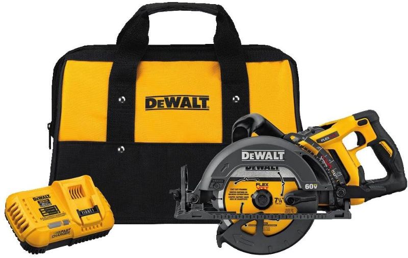 Photo 1 of DEWALT FLEXVOLT 60V MAX Circular Saw for Framing Kit, 7-1/4-Inch, 6.0-Ah Battery (DCS577T1)
