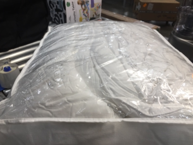 Photo 1 of SUPERIOR Down Alternative Comforter - Baffle Box Construction, Medium Fill Weight, All Season Comforter, Full/Queen (88" x 90"), White

