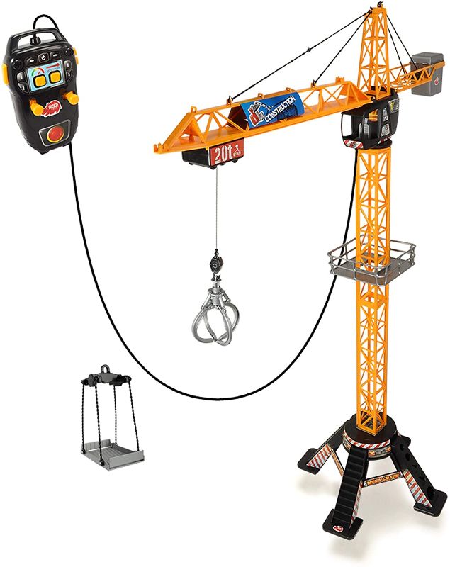 Photo 1 of DICKIE TOYS Mighty Construction Crane with Remote Control, Trolley,
