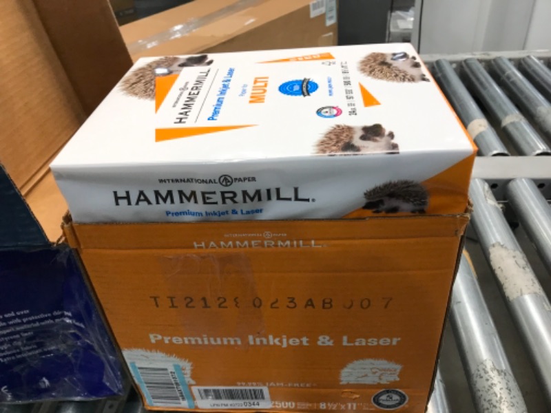 Photo 2 of Hammermill Printer Paper, Premium Inkjet & Laser Paper 24 Lb, 8.5 x 11 - 5 Ream (2,500 Sheets) - 97 Bright, Made in the USA, 166140C
