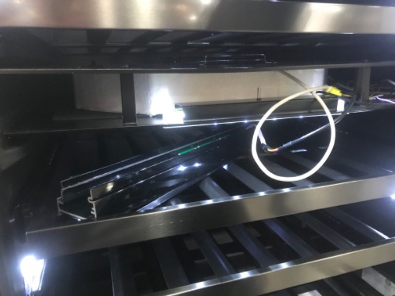 Photo 4 of Avallon AWC241DBLSS 24 Inch Wide 46 Bottle Capacity Free Standing Wine Cooler with LED Lighting and Double Pane Glass
