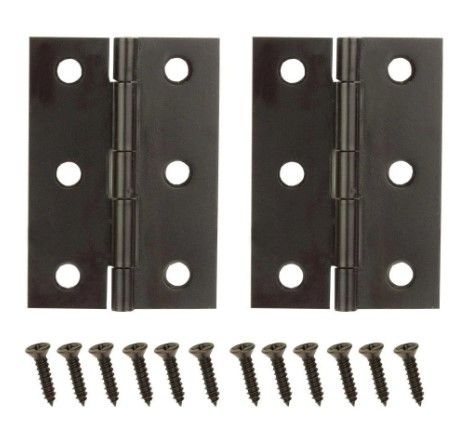 Photo 1 of 2-1/2 in. x 1-9/16 in. Oil-Rubbed Bronze Middle Hinges 
Box of unknown amount 