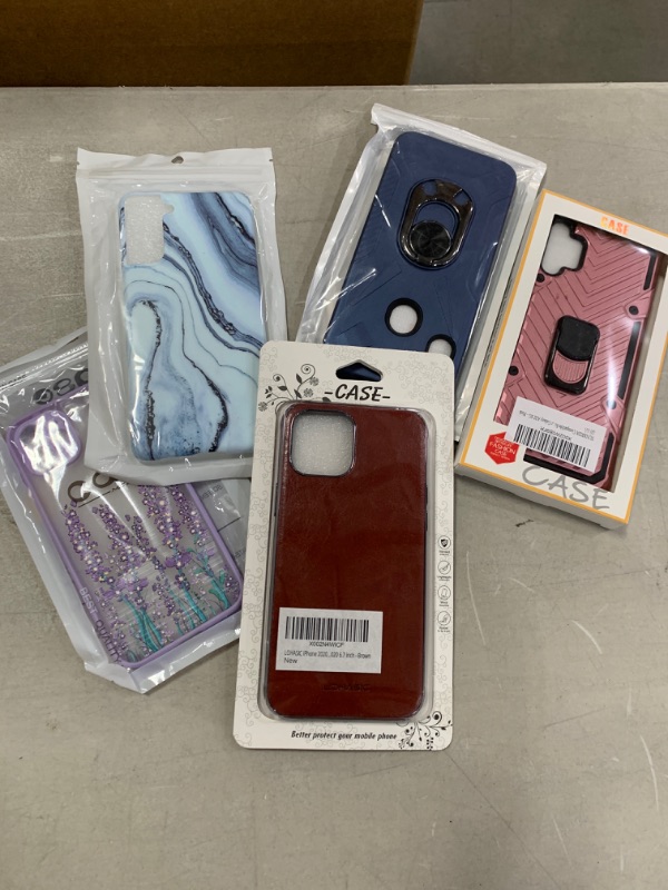 Photo 1 of LOT BUNDLE OF 5 VARIOUS PHONE CASES/SCREEN PROTECTORS 
SOLD AS IS NO REFUNDS 