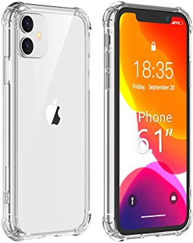 Photo 1 of Vapesoon iPhone 11 Case,Ultra-Thin HD Clear Slim Soft TPU Protective Case, Hard PC Back + Soft TPU Frame Shock-Absorption Anti-Scratch Cover Cases for iPhone 11 (6.1 inch) 2019-Clear
