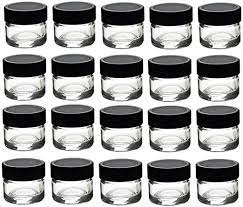 Photo 1 of 5ml///Premium Vials Concentrate Jars with Lids (Air Tight Medical Marijuana Cannabis Concentrate Containers) 24 Pieces Black Caps
