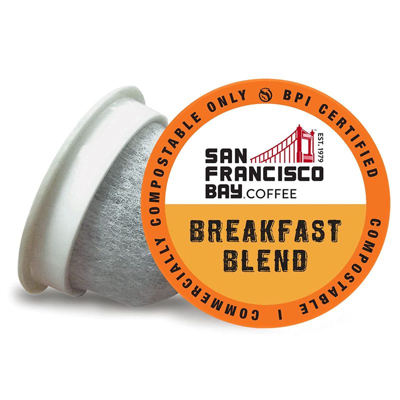 Photo 1 of  BEST BY : JUNE 30 2022 
SF Bay Coffee OneCUP Breakfast Blend 36 Ct Medium Roast Compostable Coffee Pods, K Cup Compatible including Keurig 2.0 (Packaging May Vary)
