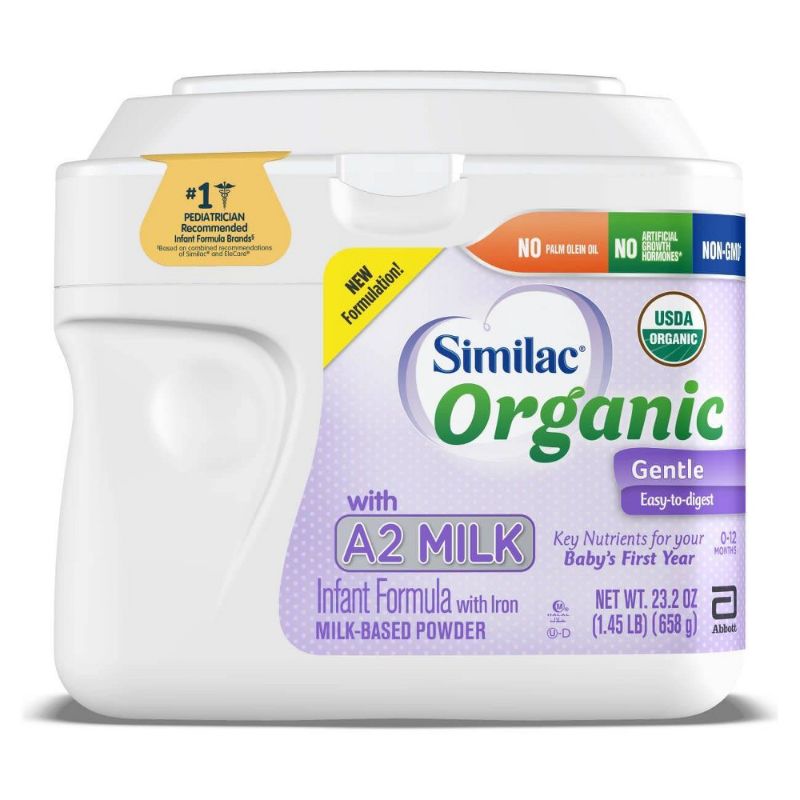 Photo 1 of BEST BY : 01/03//2022 
Similac Organic with A2 Milk Infant Formula, Gentle and Easy to Digest, with Key Nutrients for Baby’s First Year, No Palm Olein Oil, Non-GMO Baby Fo
