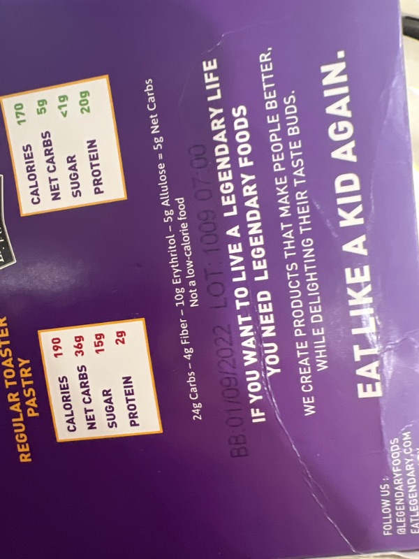 Photo 3 of  BEST BY:  01/09/2022
Legendary Foods New Cake Style Tasty Pastry | Low Carb | High Protein | Keto Friendly | No Sugar Added | Protein Snacks | On-The-Go Breakfast | Keto Food - Red Velvet (8pk)
