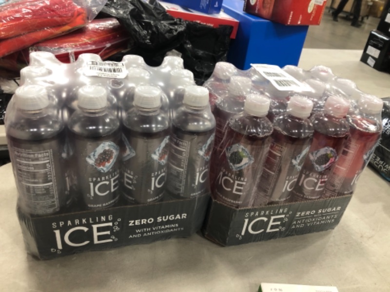 Photo 2 of *** EXP DATE : 09/18/2021 ***Sparkling Ice, Black Raspberry Sparkling Water, Zero Sugar Flavored Water, with Vitamins and Antioxidants, Low Calorie Beverage, 17 fl oz Bottles (2 CASES OF 12)
