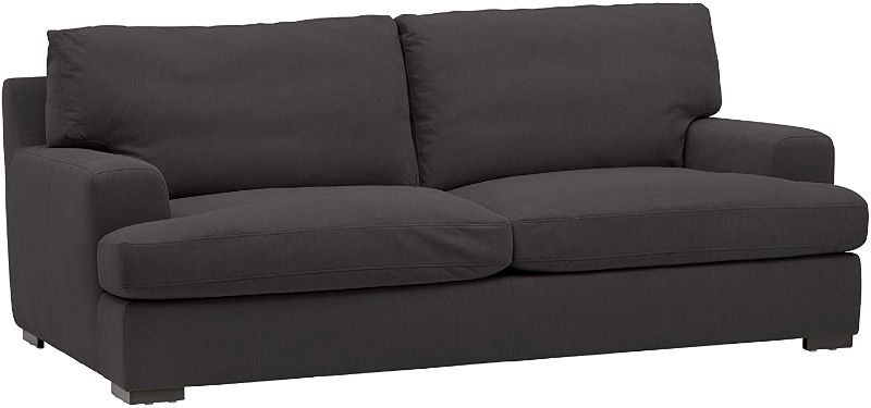 Photo 1 of Amazon Brand – Stone & Beam Lauren Down-Filled Oversized Sofa Couch, 89"W, Pepper
