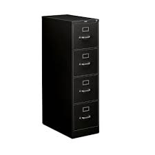 Photo 1 of WorkPro® 4-Drawer Black Metal Legal-Size Vertical File Cabinet
