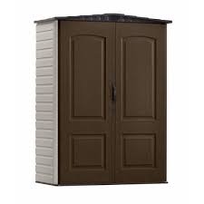 Photo 1 of 2 ft. 4 in. x 4 ft. 8 in. Small Vertical Resin Storage Shed
AS IS PACKAGE DAMAGE 