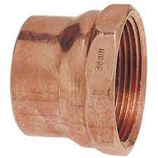 Photo 1 of 1-1/2 in. Copper DWV Cup x FIP Female Adapter Fitting
AS IS 11CT